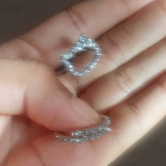 Hellokitty Sliver Ring + Adjustable Ring - Picture 3 of 6